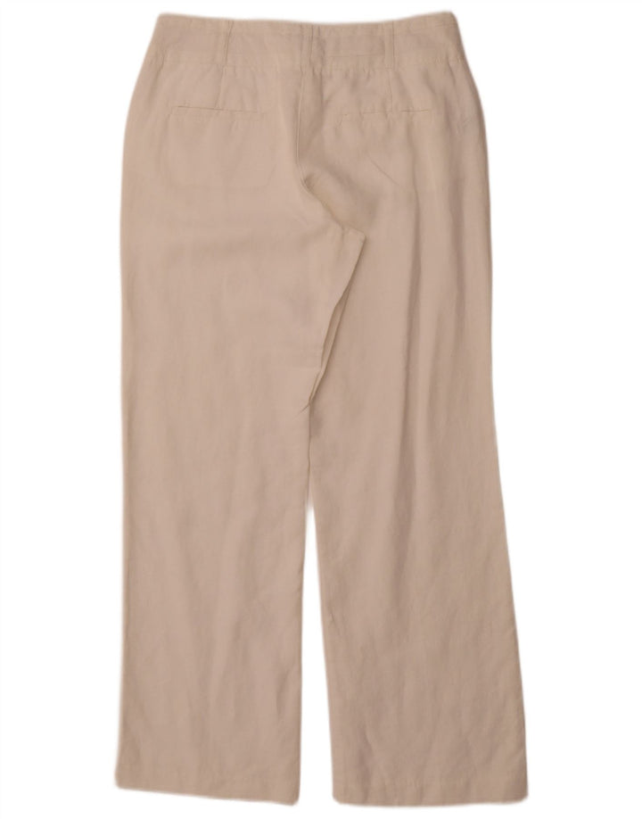 MONSOON Pantaloni casual dritti da uomo UK 10 Small W30 L29 Lino bianco