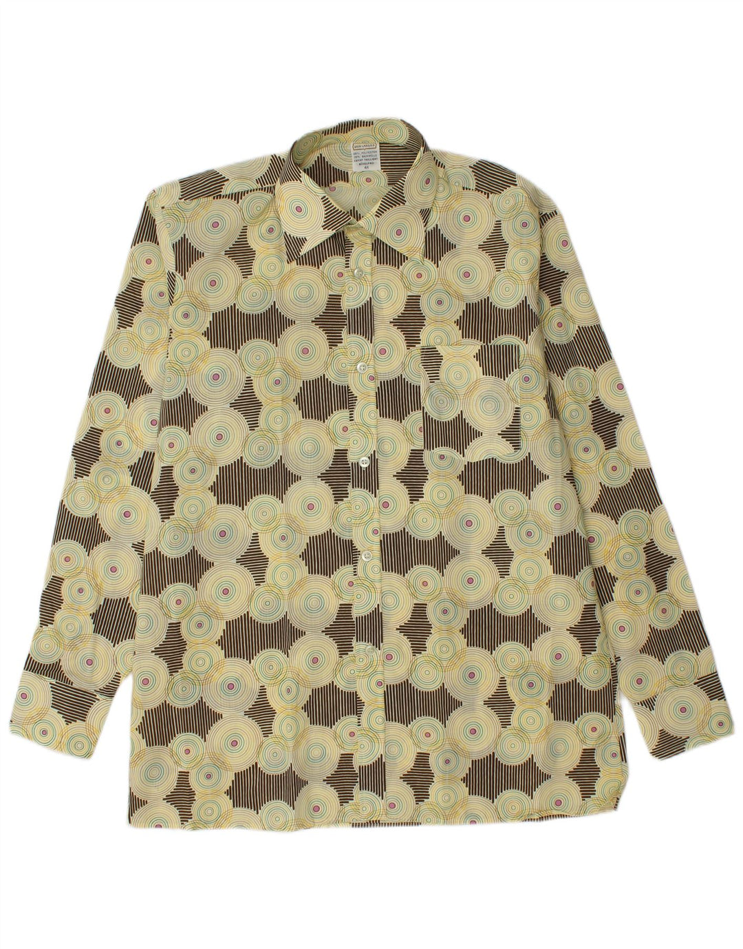 Camicia da uomo Don Carlos taglia 41 Poliestere geometrico beige medio