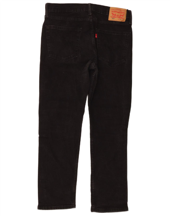 Levi's Uomo 502 Jeans dritti W33 L27 Cotone Nero