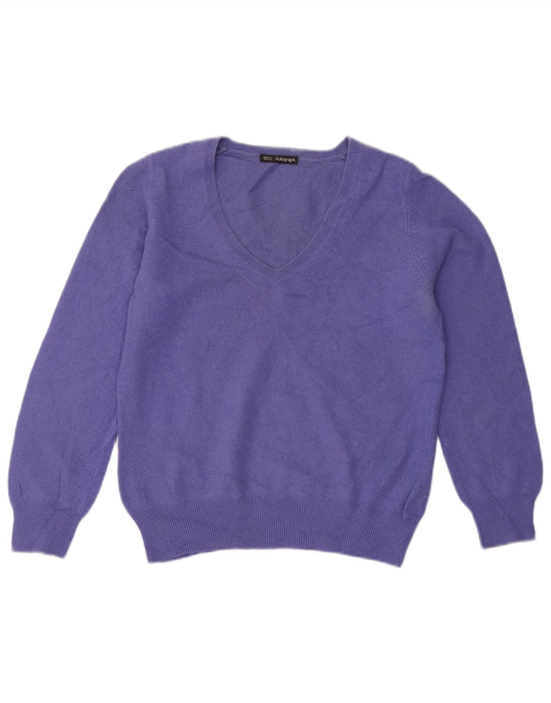 Maglione con scollo a V autografo da donna Marks & Spencer UK 12 Viola medio