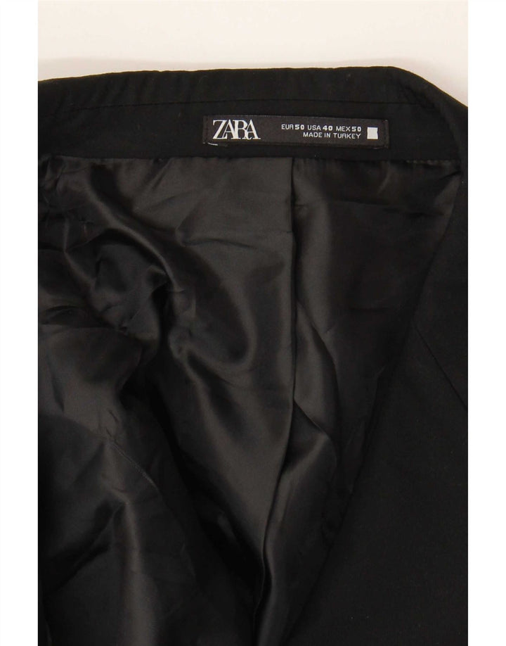 Giacca blazer a 2 bottoni da uomo Zara EU 50 media nera