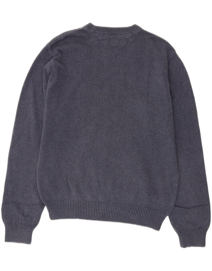TOMMY HILFIGER Maglione maglione girocollo da uomo cotone medio blu navy