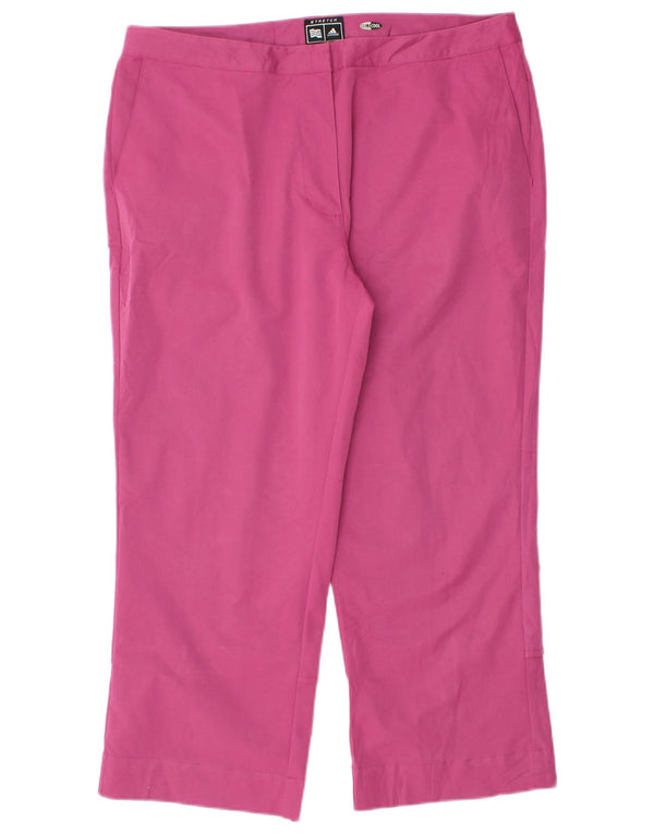 Pantaloni corti Adidas da donna Climacool dritti UK 14 Large W34 L23 Rosa