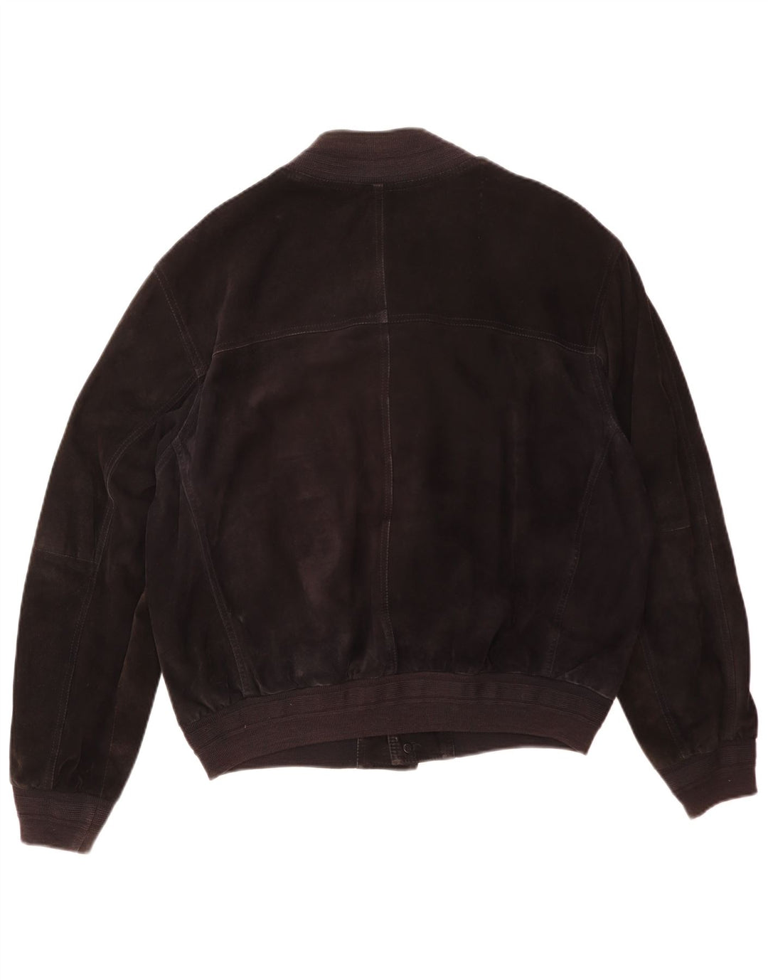 Giubbotto bomber vintage in pelle scamosciata da uomo IT 50 grande nero