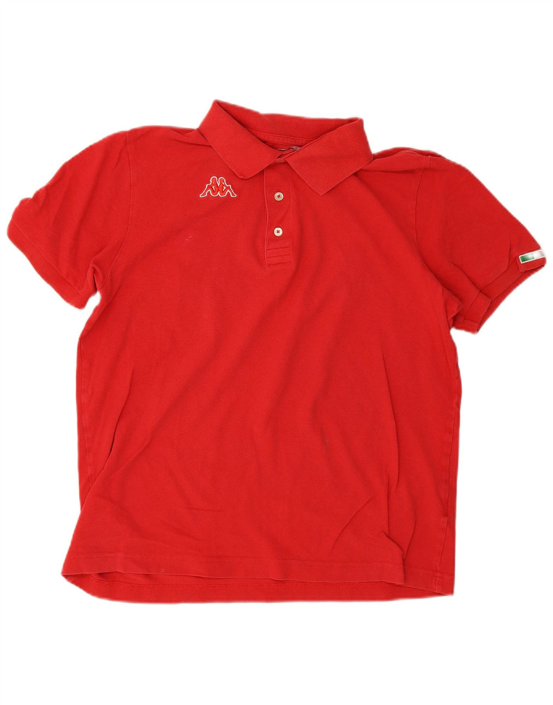Polo Kappa Uomo Large Rossa In Cotone