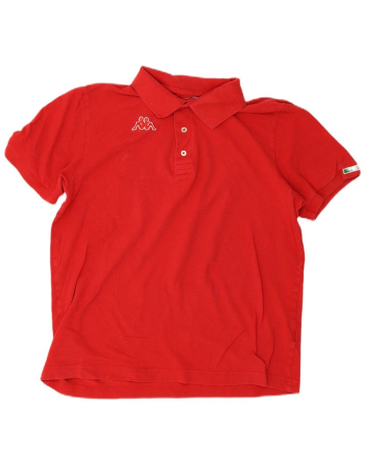 Polo Kappa Uomo Large Rossa In Cotone