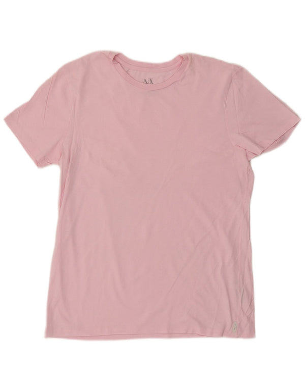 T-shirt da uomo Armani Exchange Top in cotone rosa medio
