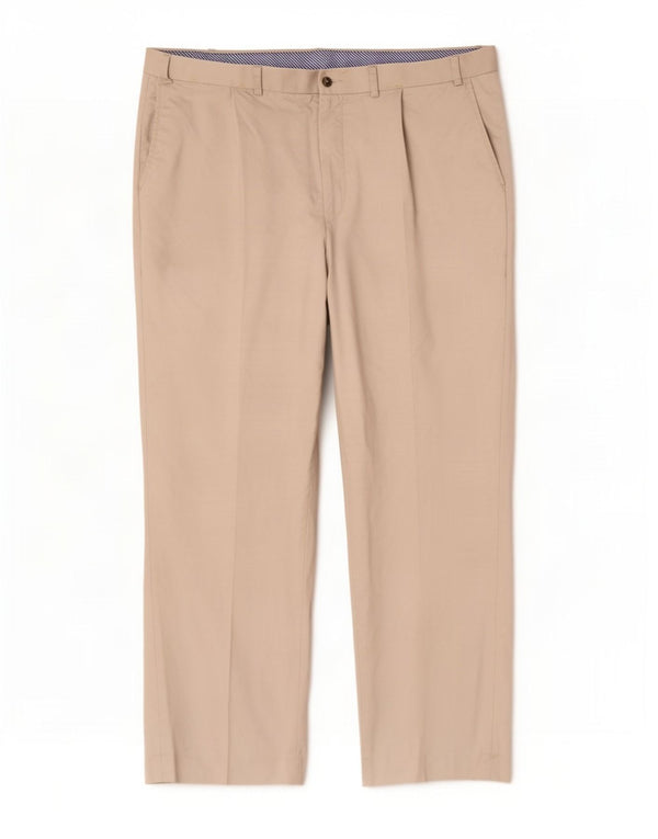 Pantaloni chino con pegging da uomo Marks & Spencer W40 L31 cotone beige