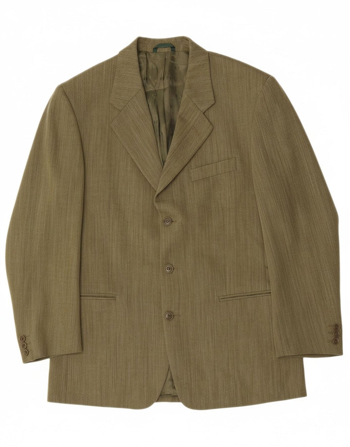 RENATO BALESTRA Mens 3 Button Blazer Jacket UK 38 Medium Khaki