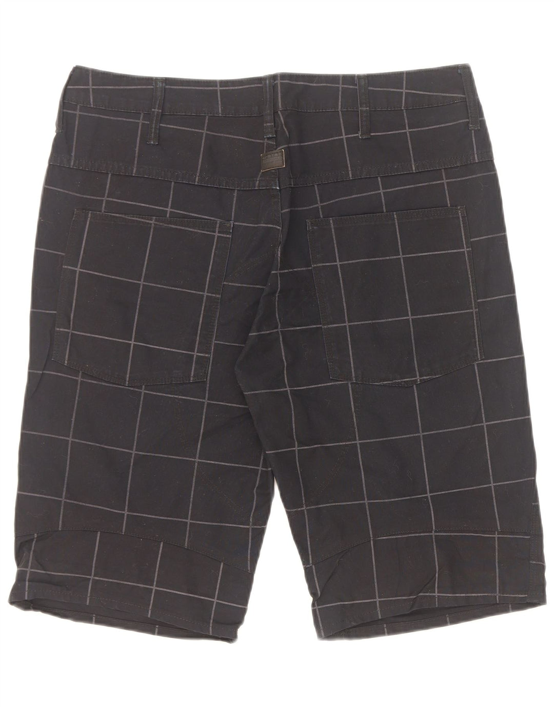 Bermuda da uomo G-Star W32 cotone medio a quadri neri