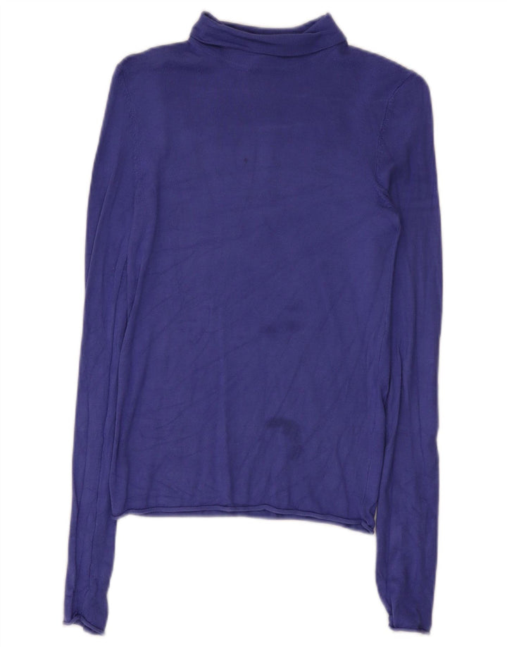 Top Zara da donna a maniche lunghe UK 8 Small viola in viscosa