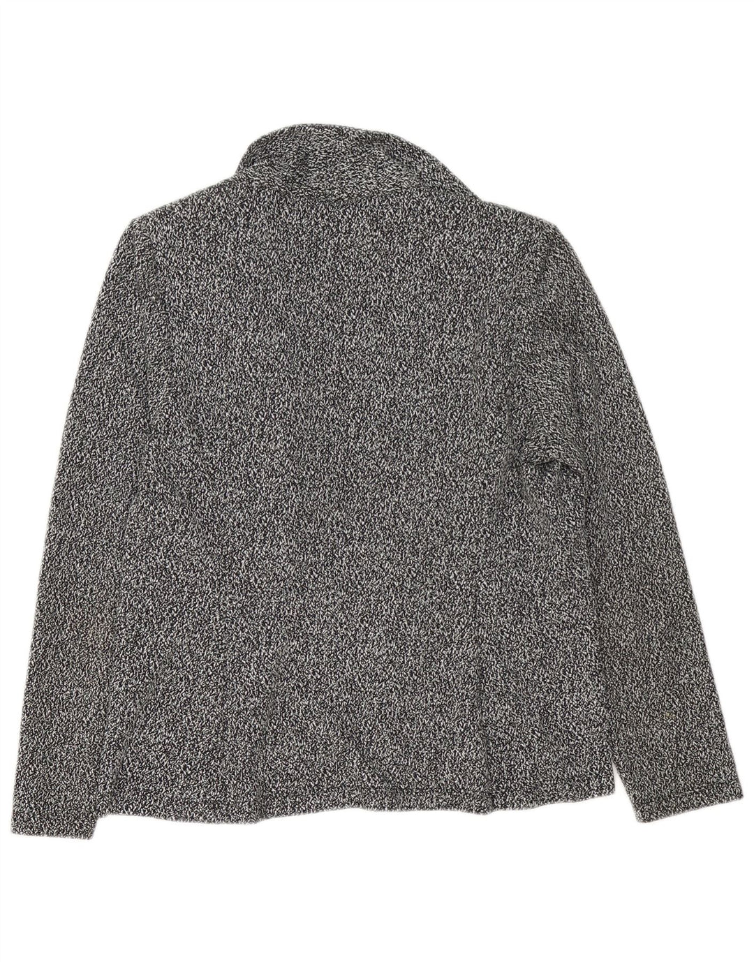 Giacca blazer aperta in maglia da donna Marks & Spencer UK 12 media nera screziata