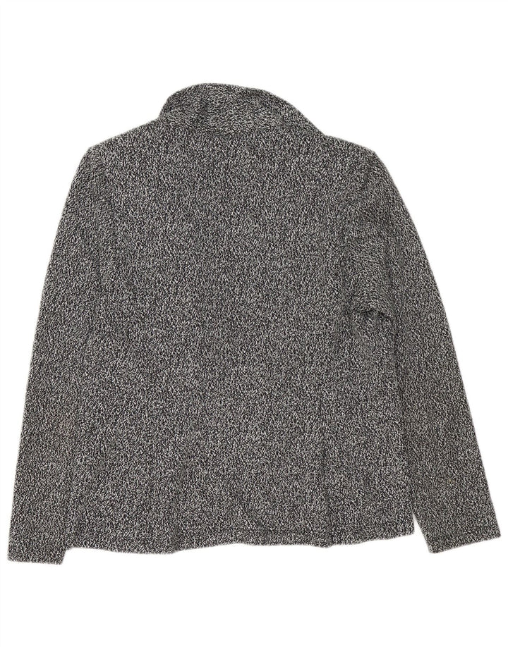 Giacca blazer aperta in maglia da donna Marks & Spencer UK 12 media nera screziata