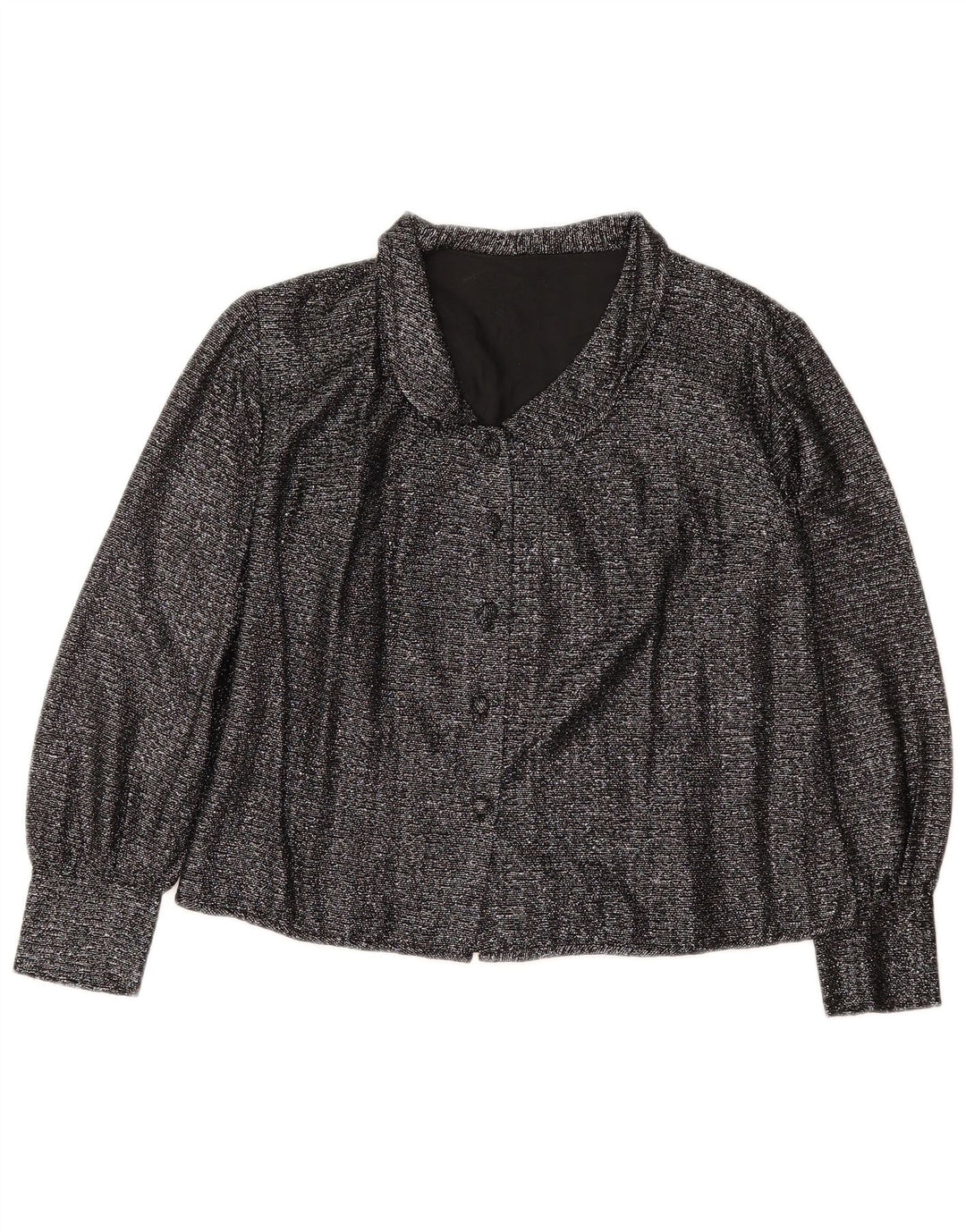 Camicetta da donna VINTAGE UK 16 grande nera