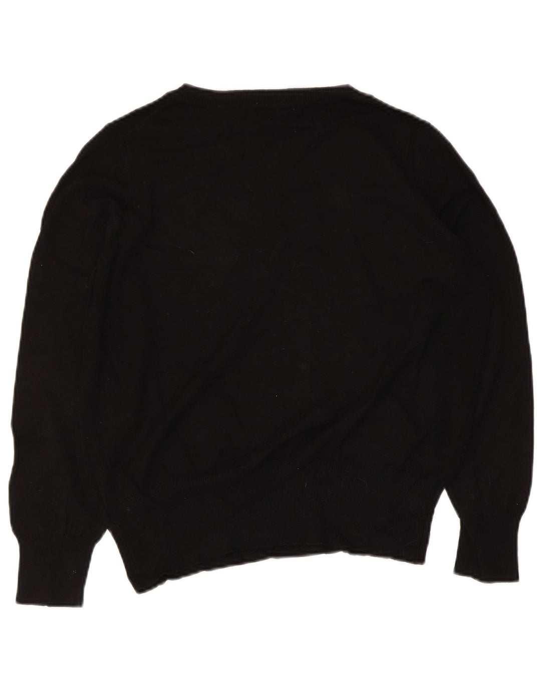 Maglione con scollo a V da donna Marks & Spencer UK 14 Viscosa nera media