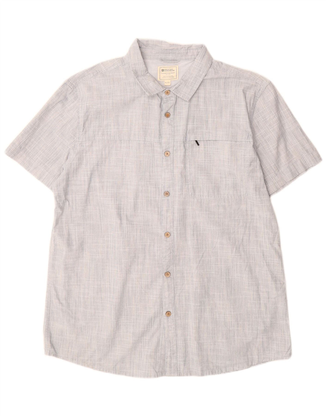 Camicia a maniche corte da uomo Mountain Warehouse XL in cotone blu