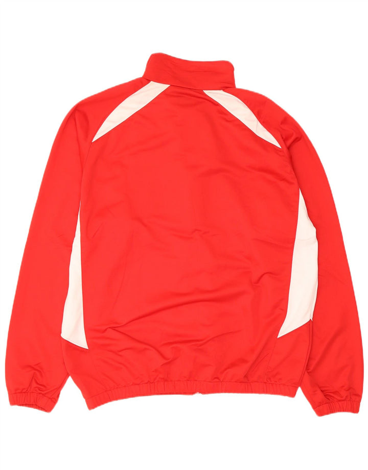 Giacca da ginnastica da uomo Umbro grande in poliestere color block rosso