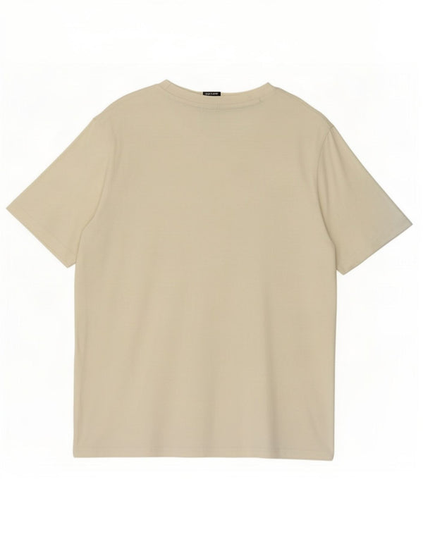 T-shirt da uomo Champion Top XL in cotone bianco sporco