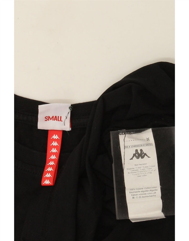 T-shirt grafica da uomo Kappa Top Small in cotone nero