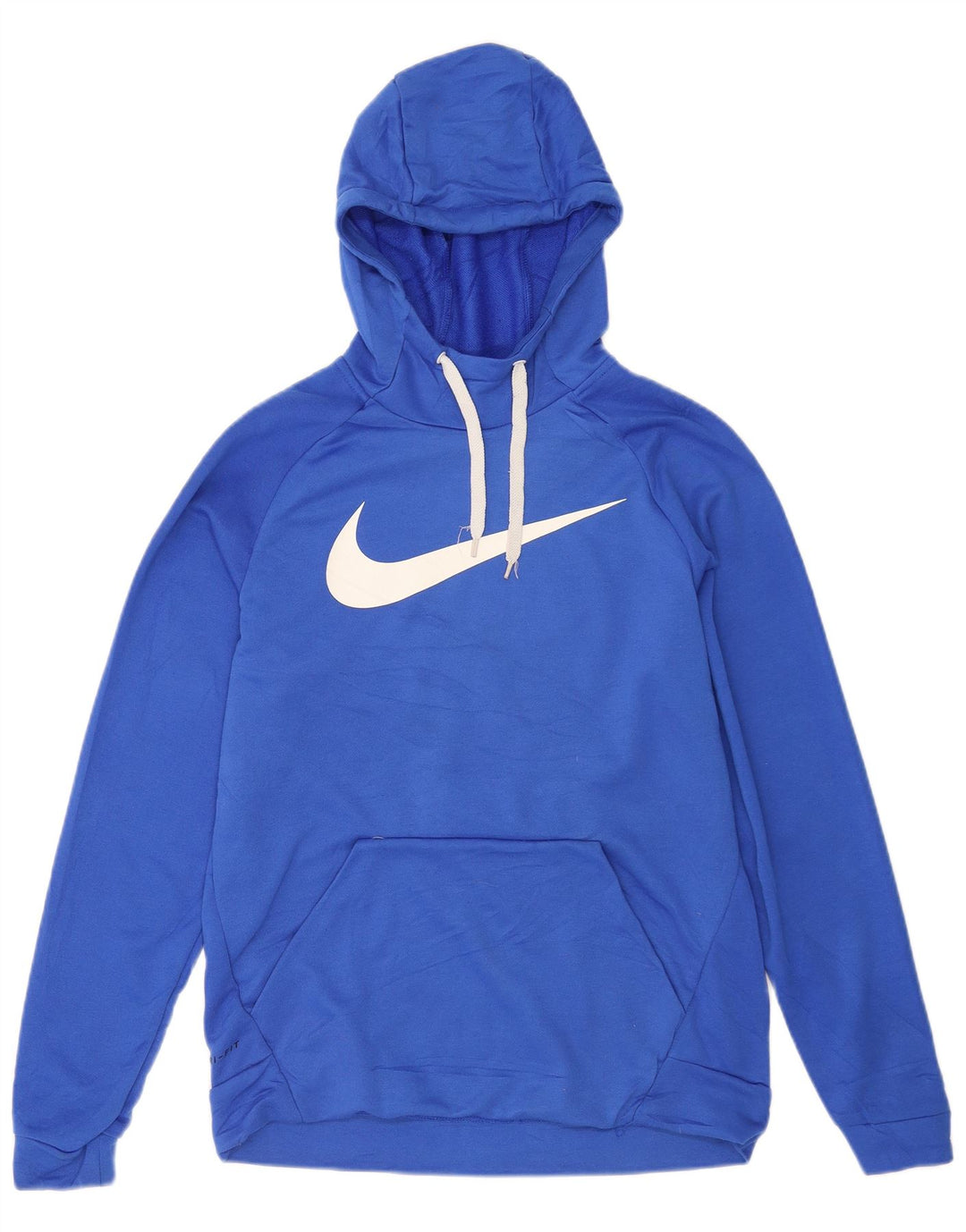 Felpa con cappuccio grafica Nike Dri Fit da uomo in poliestere blu medio