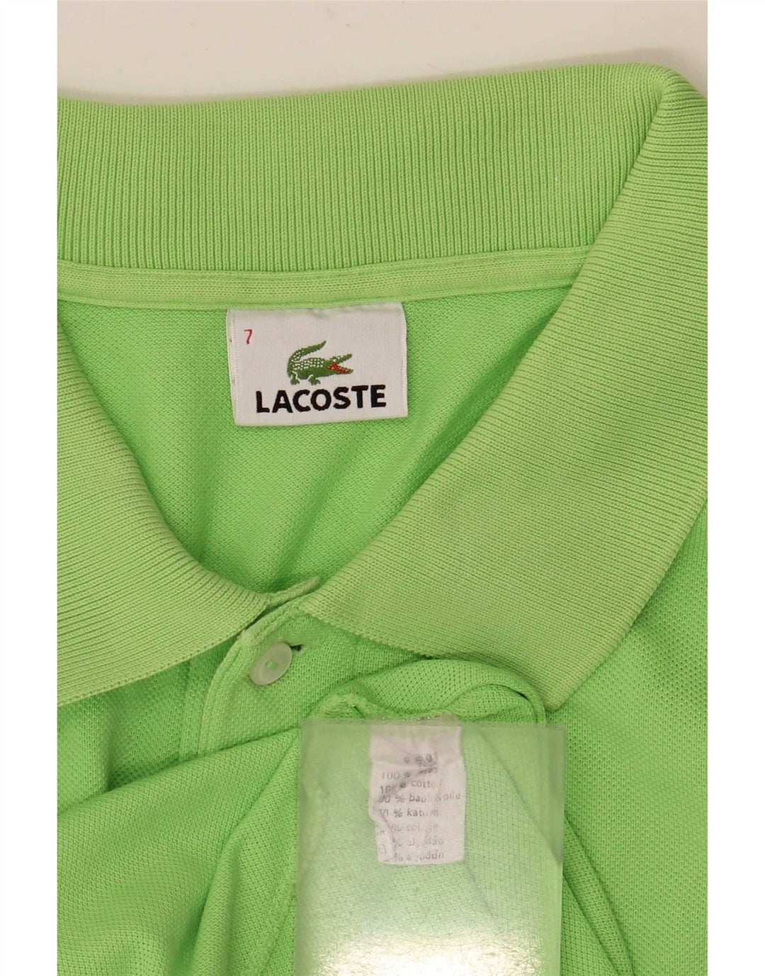 Polo da uomo Lacoste taglia 7 2XL cotone verde