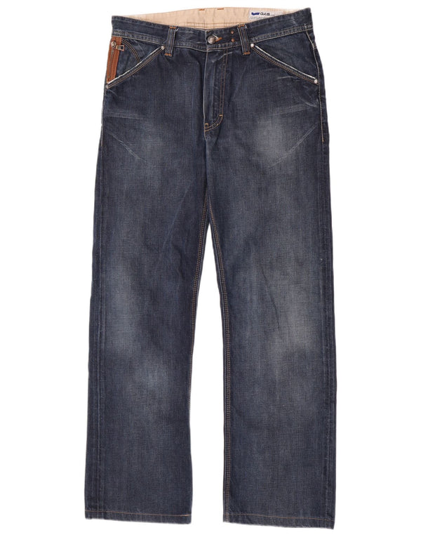 Jeans dritti da uomo Gas W32 L31 in cotone blu