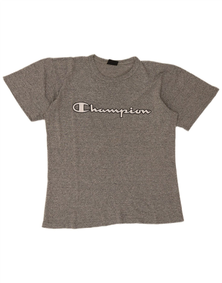 T-shirt grafica da uomo Champion Top grande grigio chiazzato