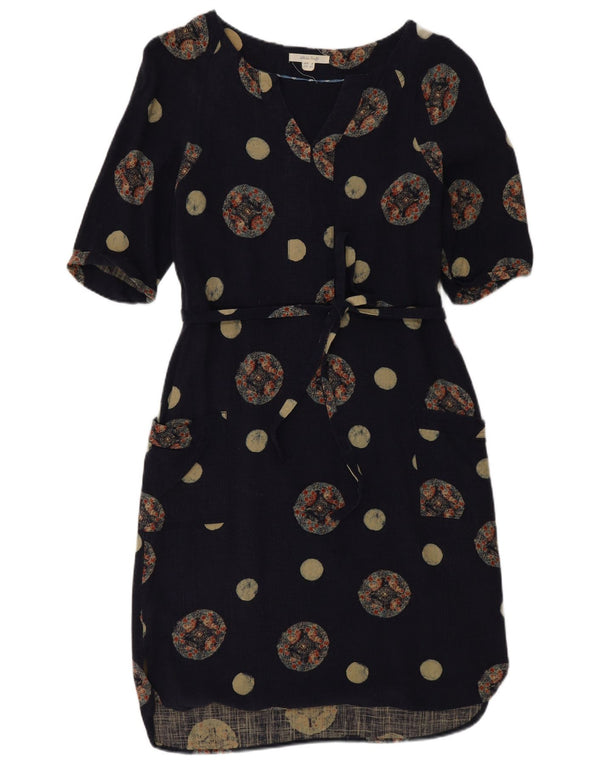 Abito tubino da donna White Stuff UK 8 Piccolo cotone a pois blu navy