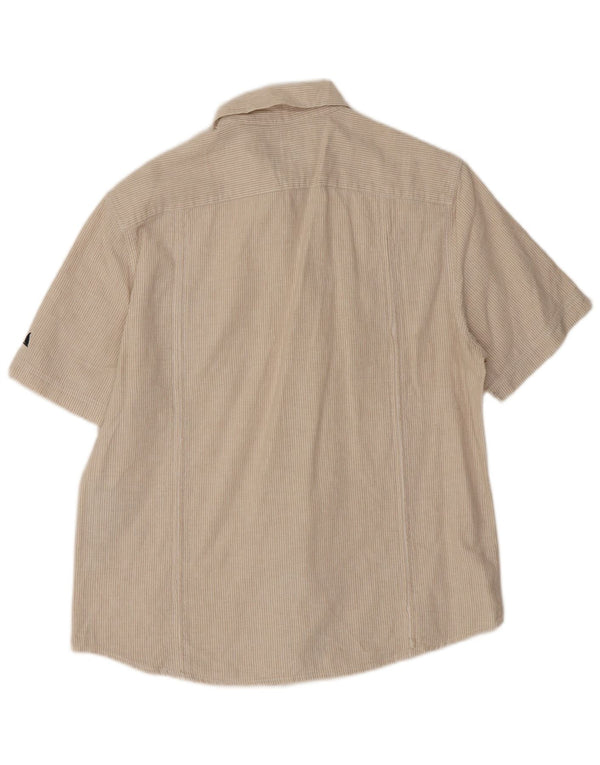 Camicia a maniche corte da uomo Musto grande lino gessato beige