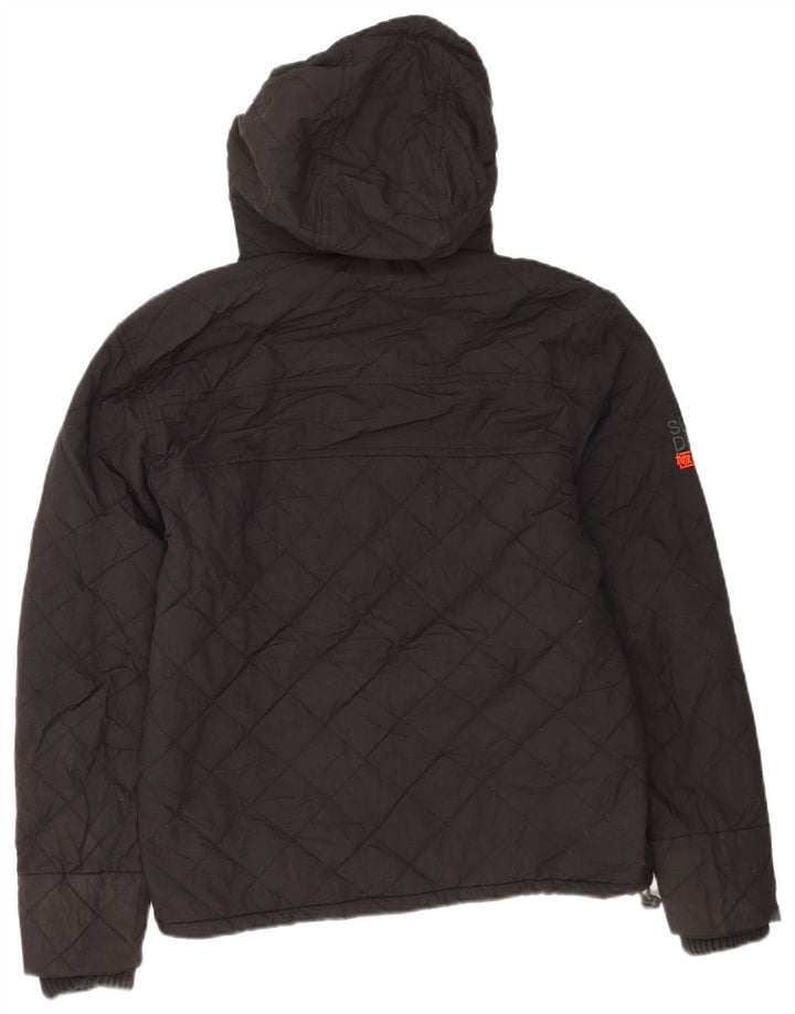 Giacca a vento con cappuccio da uomo Superdry Windcheater UK 38 media nera