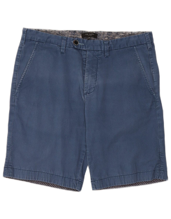 Pantaloncini chino da uomo Ted Baker W32 cotone geometrico blu medio