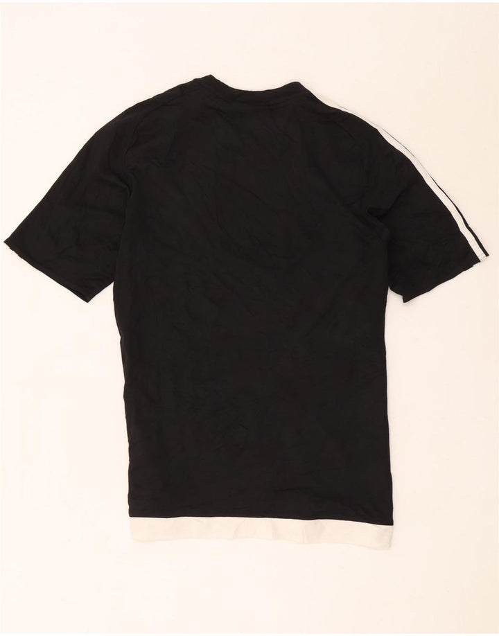 T-shirt Adidas Climalite da uomo Top in poliestere color block medio nero