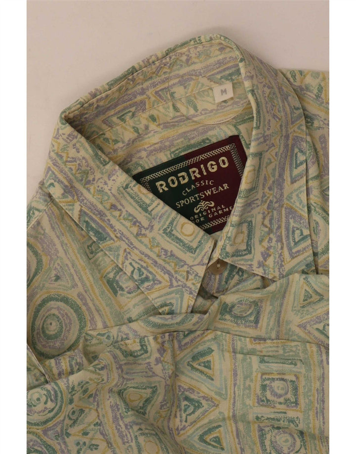 Camicia a maniche corte da uomo Rodrigo verde medio geometrico