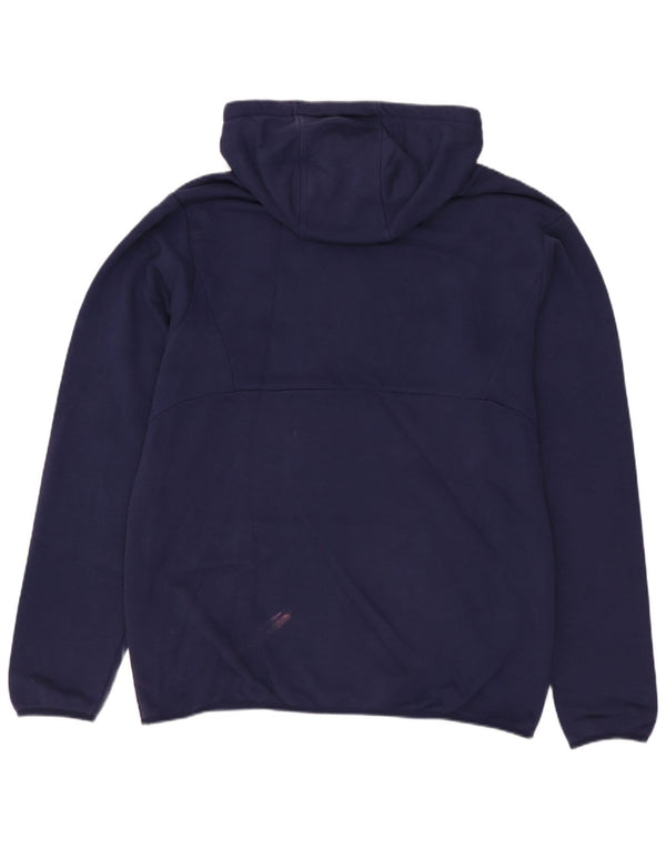 Felpa con cappuccio da uomo PUMA piccola in cotone blu navy