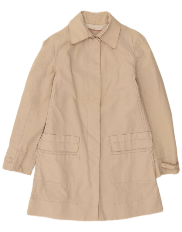 Zara Womens Trench Coat UK 12 Medium Beige Cotton