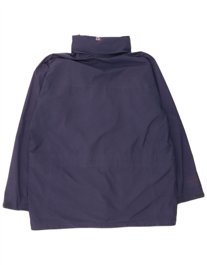 Giacca antipioggia da uomo con cappuccio Berghaus UK 44 2XL poliestere blu navy