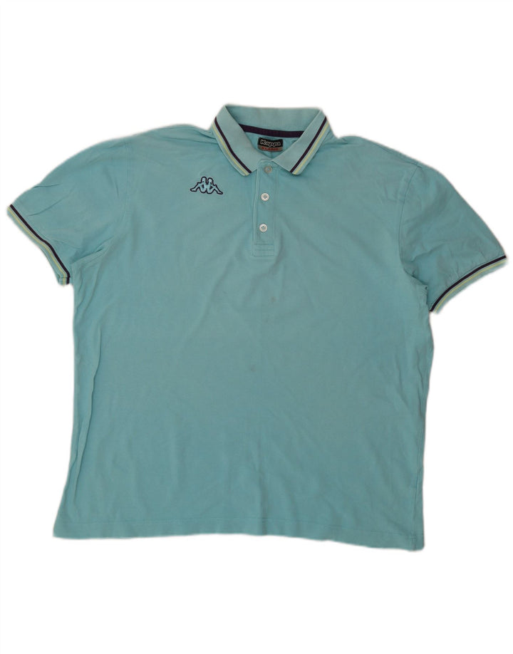 Polo da uomo KAPPA XL a righe turchesi
