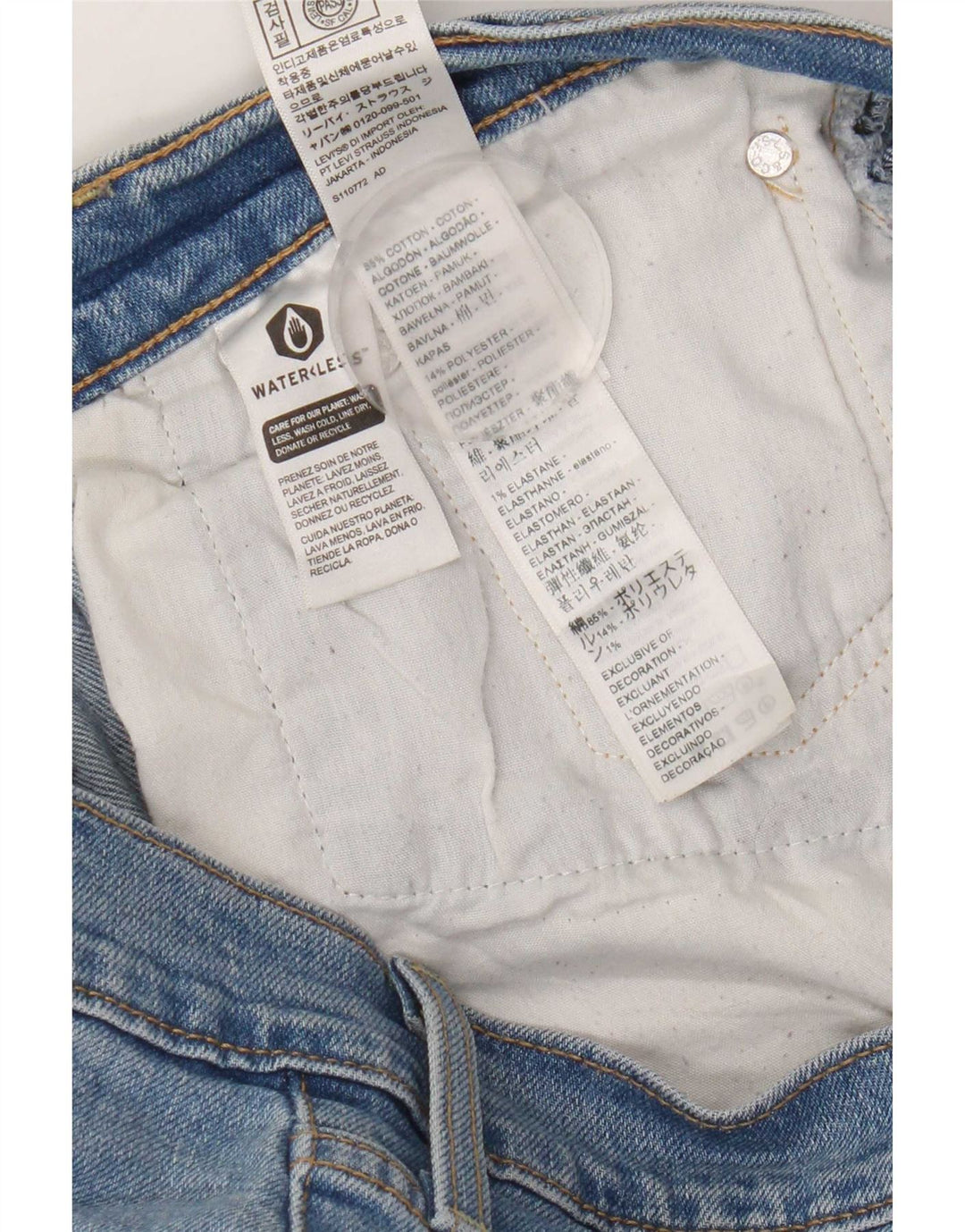 Jeans dritti Ribcage da donna Levi's W31 L29 cotone blu