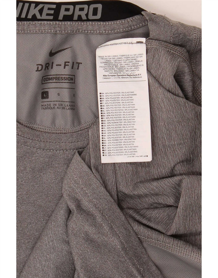 T-shirt Nike Dri Fit da uomo, grande, in poliestere grigio