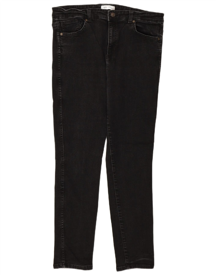 Jeans slim da donna Zara EU 46 2XL W36 L28 Nero
