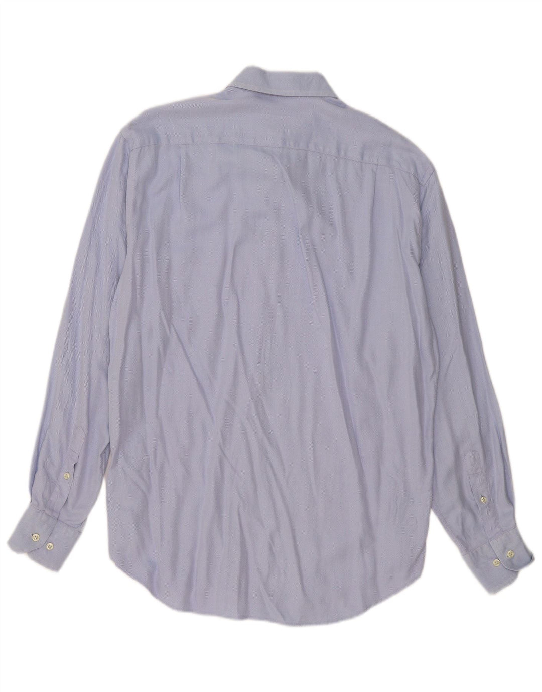 Camicia da uomo Massimo Dutti taglia 42 16 1/2 grande cotone a spina di pesce blu