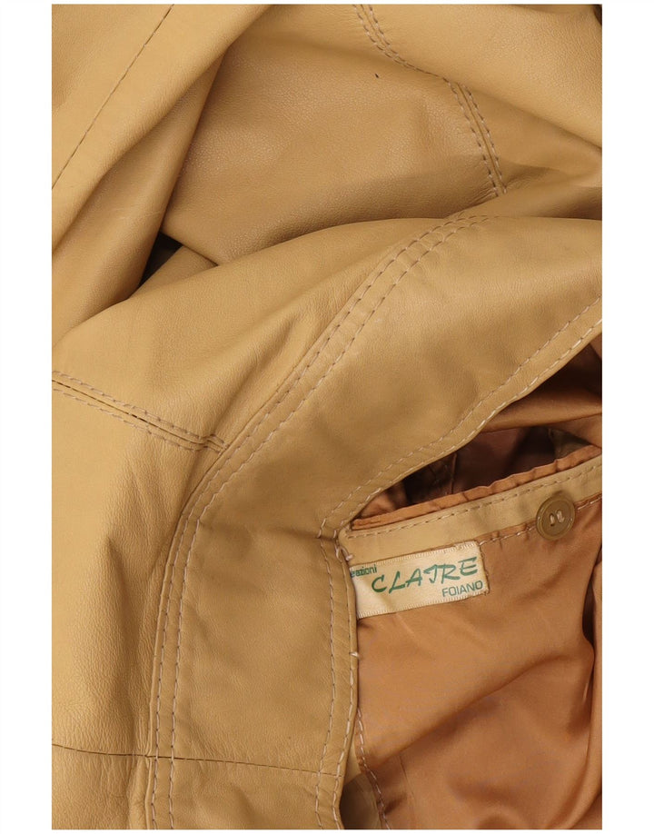 Giubbotto bomber vintage da donna UK 10 piccolo beige