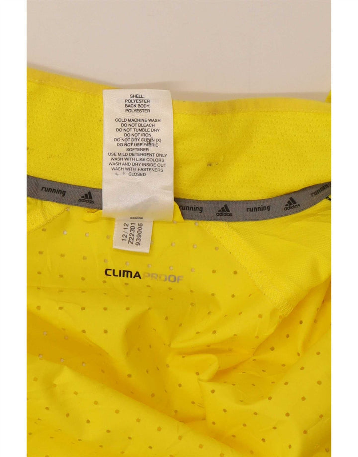 Giacca antipioggia Adidas Clima Proof da uomo UK 40 Large Giallo Poliestere