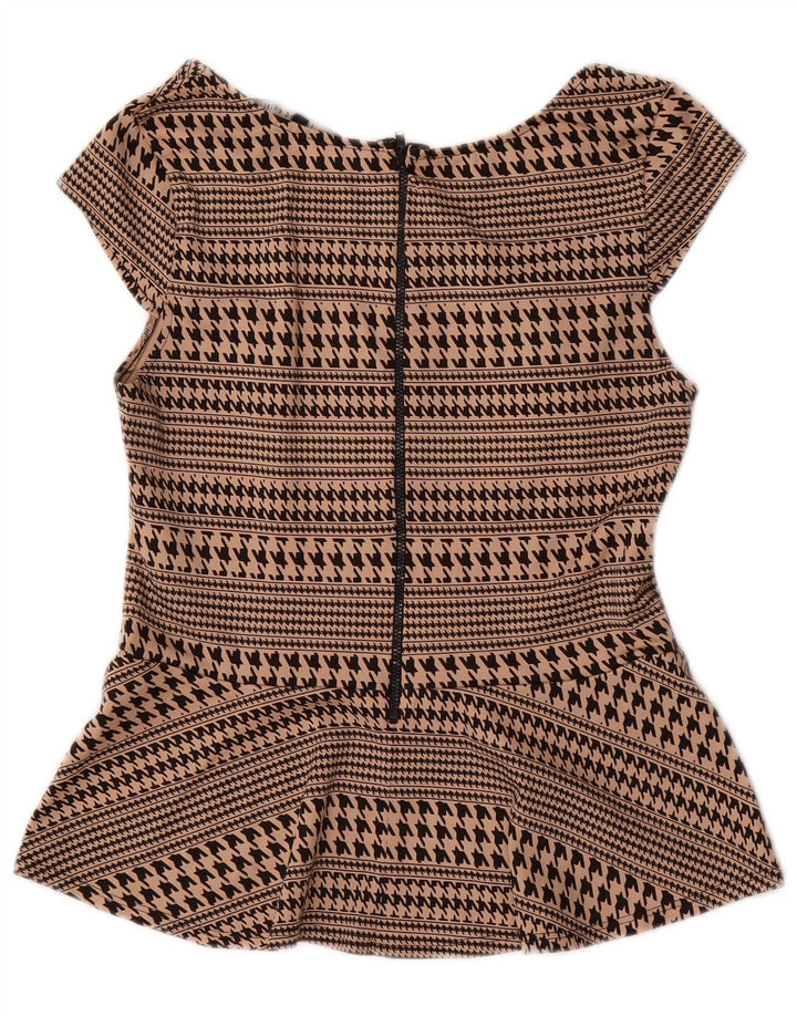 Camicetta da donna Oasis Top UK 12 Pied de poule beige medio