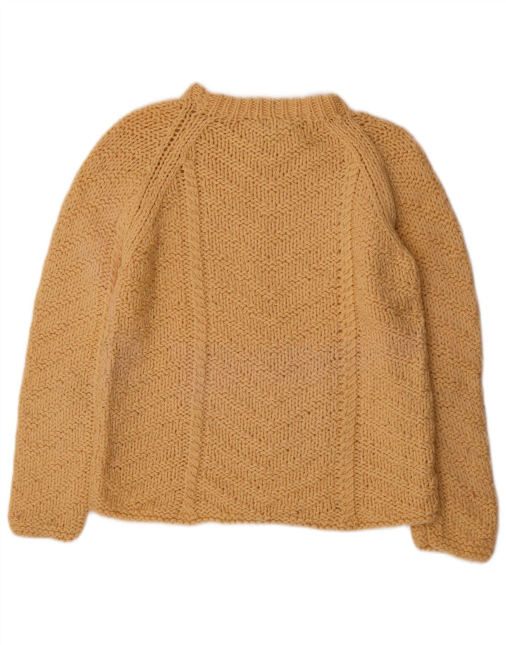 Maglione girocollo da donna vintage IT 42/44 Lana beige medio
