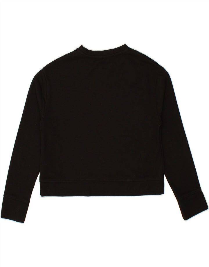 ZARA Womens Crop Sweatshirt Jumper UK 10 Small Black Viscose Vintage Zara and Second-Hand Zara from Messina Hembry 