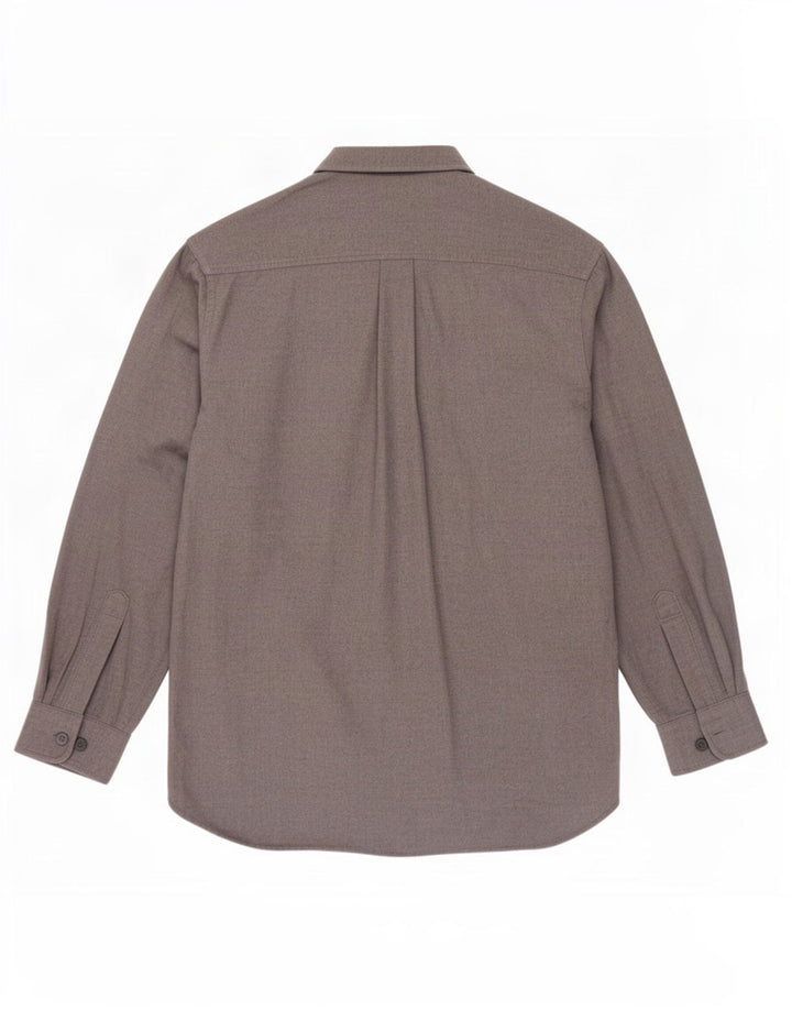 Camicia da uomo in flanella L.L.Bean in cotone grigio medio