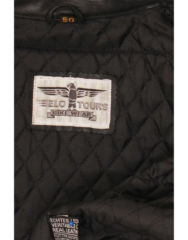 Giacca da pilota in pelle da uomo Belo Tours EU 50 Large Nera