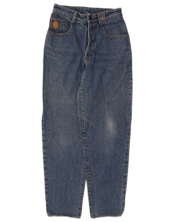 Jeans Trussardi Donna a Vita Alta Tapered IT 42 Medio W28 L28 Blu Cotone