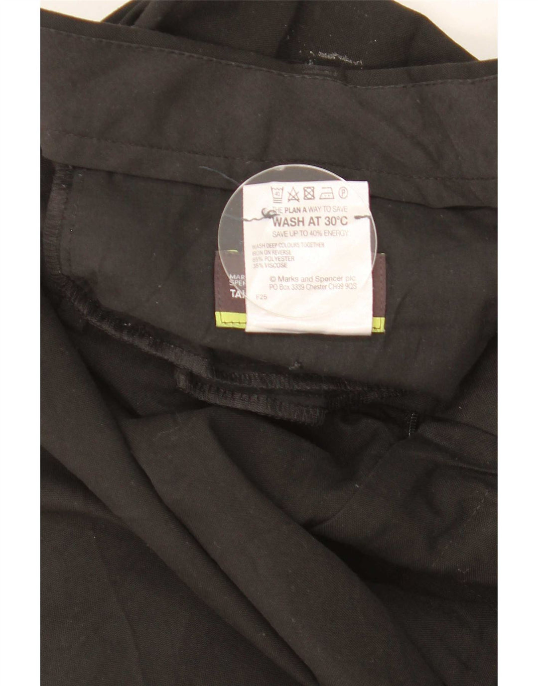Pantaloni da abito dritti su misura da uomo Marks & Spencer W40 L31 neri